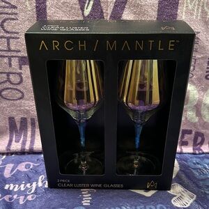 Clear Luster Wine Glasses - Set of 2
